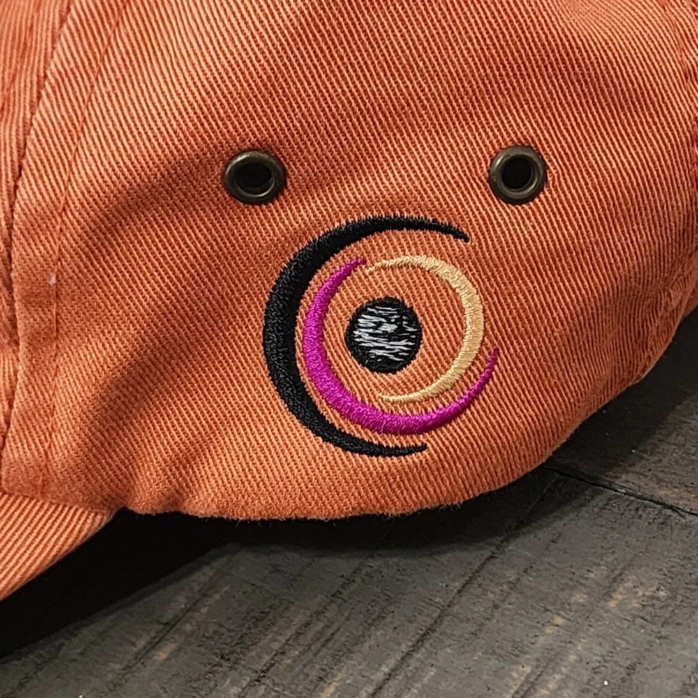 STRATA Golf Hat Adult Orange Adjustable Front Back logos Cap